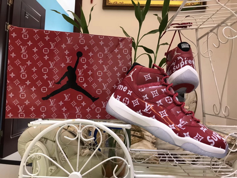 Authentic Air Jordan 11 X Superme X Louis Vuitton